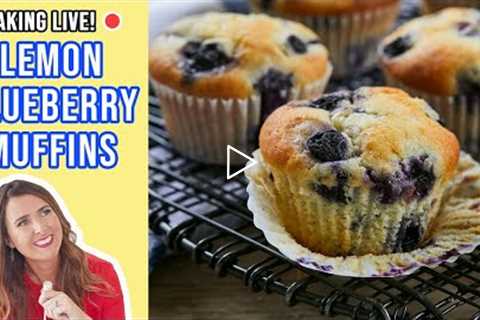 Baking Lemon Blueberry Muffins LIVE! 🔴