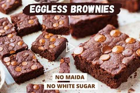 Wheat Brownies : No Eggs, No Maida, No White Sugar | BEST Atta Brownies Recipe