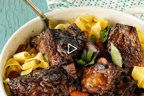 How to Make Braised Short Ribs with Egg Noodles | Geoffrey Zakarian