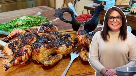 How to Make Honey-Glazed Roast Chicken with Rosemary + Raw Cranberry Sauce | Rachael Ray