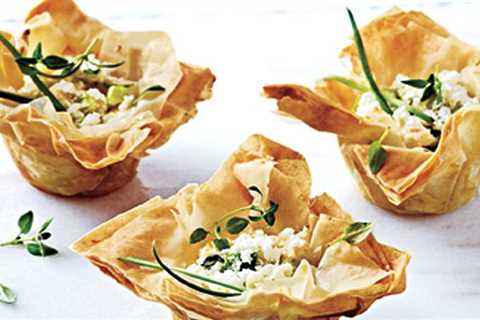Phyllo Cups with Ricotta, Chèvre, and Thyme Recipe