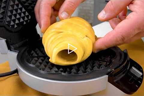 Put Croissants In A Waffle Iron For A Whole New Treat!