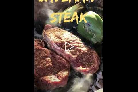 Caveman Steak over Coals!