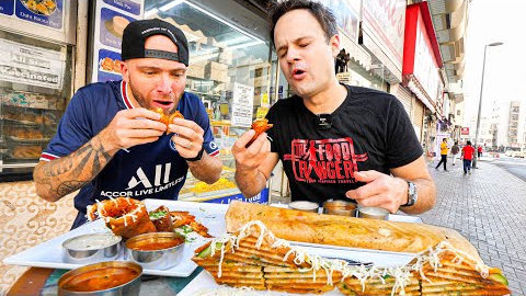 Indian Street Food Tour EXTREME 7 Street Foods in Dubai!!! w @Davidsbeenhere!!!