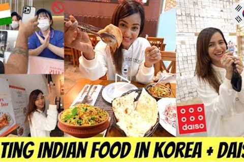 Eating only Indian FOOD Challenge in KOREA🇮🇳💜 + DAISO Tour & Shopping 🇰🇷