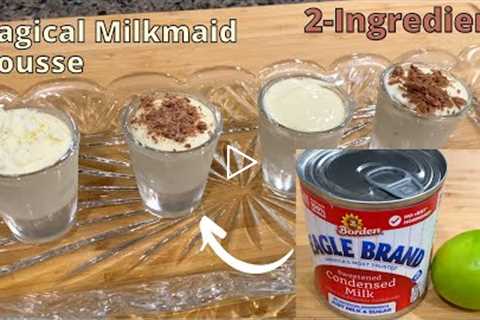 Condensed Milk Mousse ONLY 2 INGREDIENTS | NO STOVE NO OVEN | SIMPLE 2 INGREDIENT PARTY DESSERT