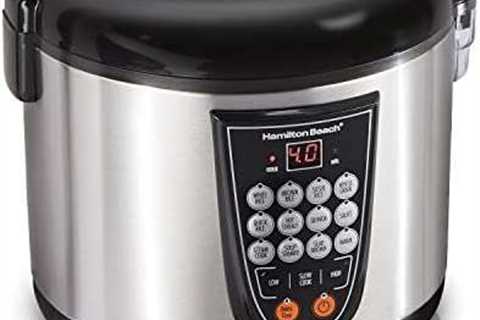 Hamilton Beach Digital Programmable Rice and Slow Cooker & Food Steamer, 20 Cups Cooked (10 Cups..
