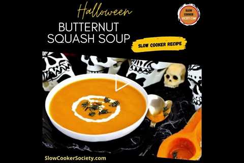 Halloween Crockpot Butternut Squash Soup| How to Prepare a Halloween Butternut Squash Soup Recipe