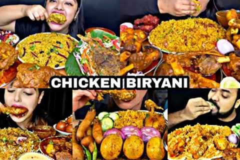ASMR EATING SPICY CHICKEN BIRIYANI WITH EGGS, MUTTON CURRY | BEST INDIAN FOOD MUKBANG |Foodie India|