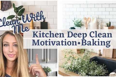 Motivating Fall Clean With Me | Kitchen Declutter & Deep Clean | Bake with Me