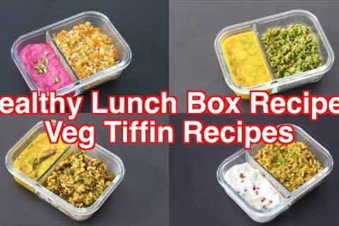 4 Healthy Lunch Box Recipes - Indian Tiffin Recipes -Veg Meal Ideas For Weight Loss | Skinny Recipes