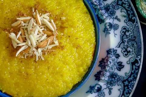 Sholeh Zard - A Delicious Persian Rice Pudding