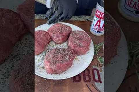 Pepper Crusted Filets on the Weber Kettle