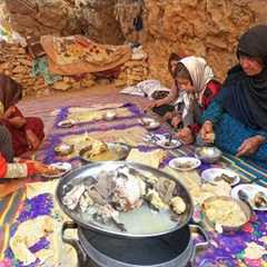 Eating breakfast - nomadic life in Iran
