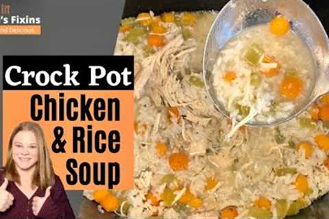 Crock Pot Chicken and Rice Soup - Simple and delicious! Crock Pot Soup