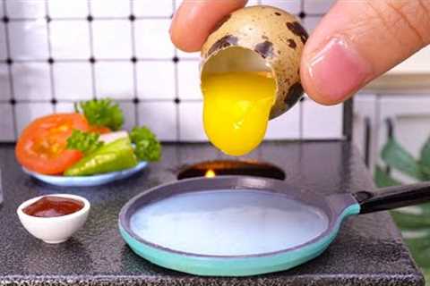 Delicious Miniature Sandwich Recipe For Breakfast | Tasty Miniature Cooking Video | Tiny Cakes