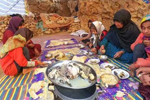 Eating breakfast - nomadic life in Iran
