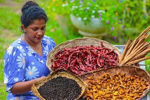 Harvesting organic spices from my Garden.They are very flavored and strong|village kitchen srilanka