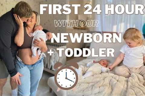 HONEST FIRST 24 HOURS AT HOME WITH OUR NEWBORN + TODDLER | 2 UNDER 2 | James and Carys