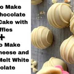 How To Make White Chocolate Cheese Cake with Truffles + 2 amazing bonus videos! #kitchen #food