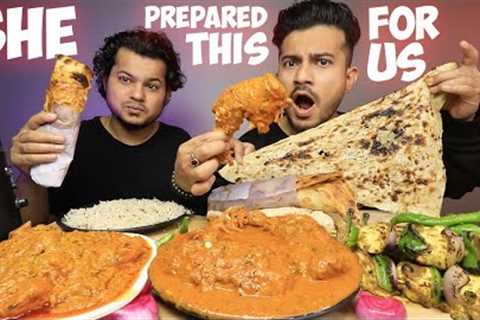 SUBSCRIBER MADE THIS FOR US | CHICKEN MAKHANI, CHICKEN LABABDAR, PANEER TIKKA, BUTTER NAAN, RICE ETC