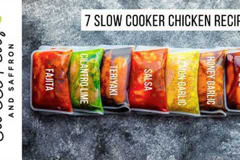 7 Slow Cooker Chicken Recipes You Can FREEZE! | Dump & Go