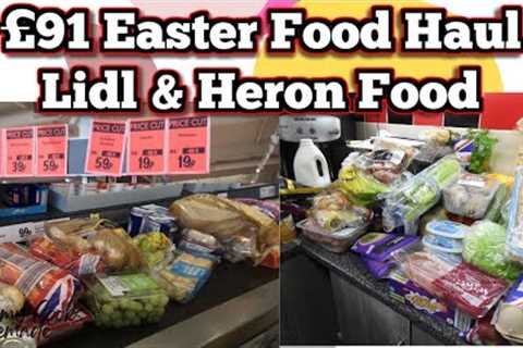 £91.45 UK Easter Food Haul - Lidl & Heron Food - Prices - OFFERS -family of 4- cost of living..