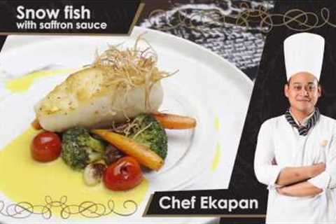 Snow Fish with Saffron Sauce - Brasserie 9