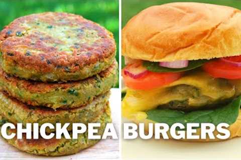 Chickpea burgers Recipe (Plant-based)! The Best Vegan Burgers Recipe!