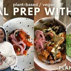 meal prep with me episode 6 | plant-based/vegan | grocery haul | focused on plant protein