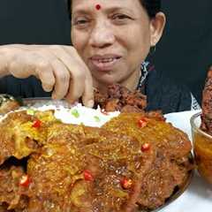 ASMR Fish Belly , Shrimp Masala , Spicy Shrimp Curry With Fried Rice Food Eating Show