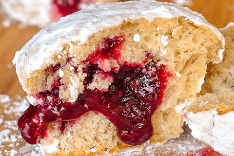 Raspberry Filled Donut Muffins