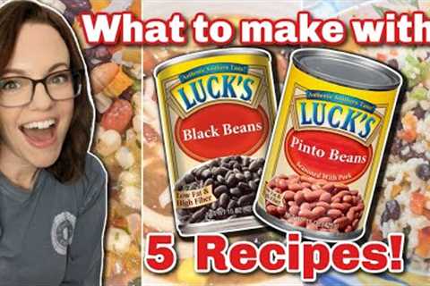 5 *DELICIOUS* BEAN recipes! Cooking with BEANS!