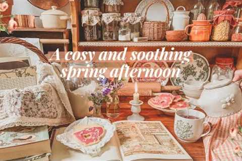 Cute biscuits & comforting books 📔🌸 A cosy and gentle spring afternoon | Cottagecore, Vegan..