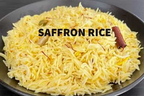 Saffron Rice in Instant Pot Recipe | kesar Rice Recipe @ Nisha B Recipes