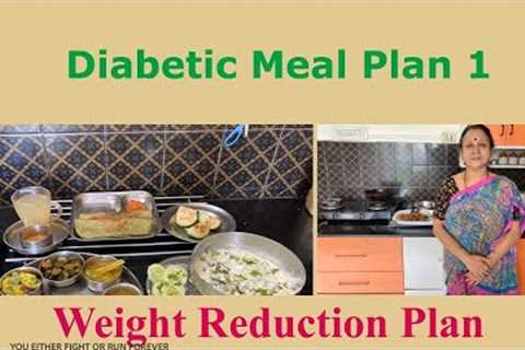 Healthy  Full Day  Diabetic Meal Plan  1 !!  Indian Vegetarian!!  Good for weight reduction !