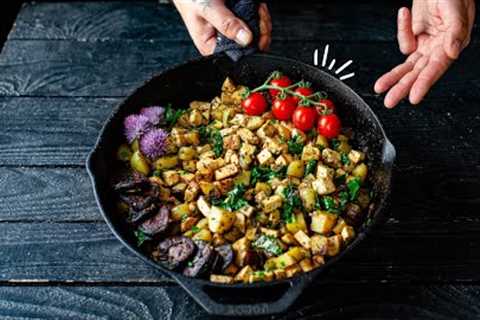 One pan meal prep | Cast iron cooking | Vegan