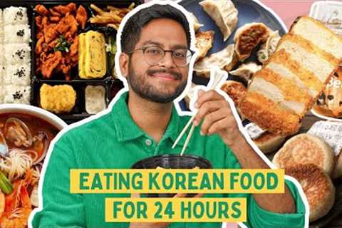 I ONLY ATE *KOREAN FOOD* FOR 24 HOURS 😳TRYING & RATING KOREAN FOOD | CRAZY FOOD CHALLENGE