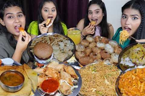 Indian Street Food Challenge | Golgappa, Dosa, Burger, Chow Mein, Spring Roll, Raj Kachori, Pasta