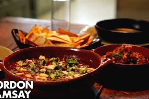 Spicy Mexican Soup with Tortillas & Salsa | Gordon Ramsay