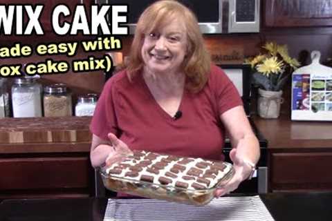TWIX CAKE Made Easy with Box Cake Mix