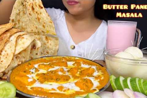 Eating Paneer Butter Masala, Butter Naan, Lachcha Paratha, Rasgulla | ASMR | Indian Food | Mukbang |