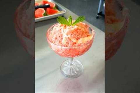 Easy and refreshing Watermelon Sorbet recipe 🍉🍨 #shorts