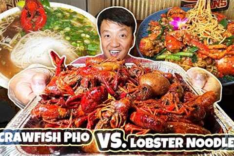 Spicy CRAWFISH Pho vs. LOBSTER Noodles | EPIC Vietnamese Seafood Tour of Houston Texas