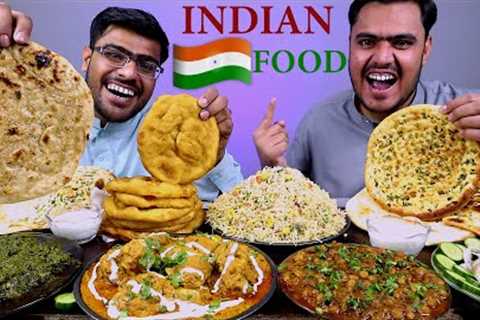 Indian Food: Butter Chicken, Chole Bhature, Palak Paneer... | Mukbang Asmr