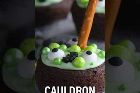 Scary cute cauldron brownies #shorts