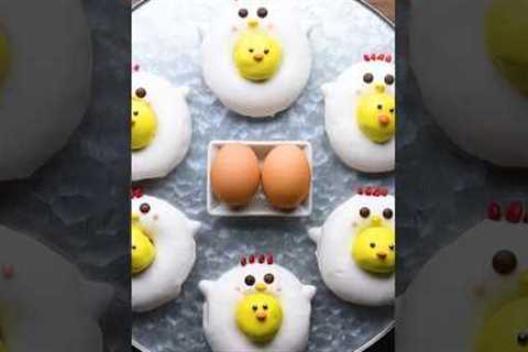 Dress up your donuts to look like little chickens #shorts
