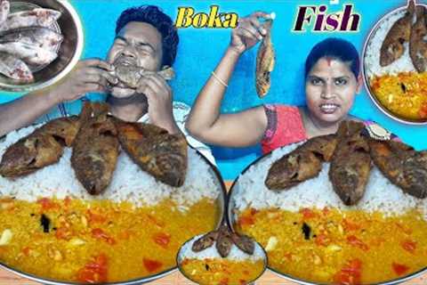 eating show | Boka fish fry recipe | fish fry dal rice eating | mukbang fish fry rice dal eating