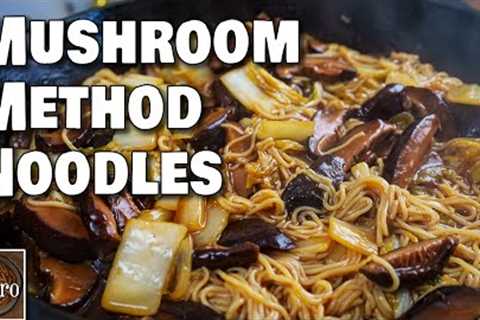 Mushroom Noodle Dish - Plant Based Vegan Dried Mushroom Recipe - The Mushroom Method