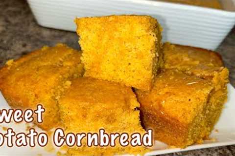 Sweet Potato Cornbread with Cinnamon Honey Butter | Big Thanksgiving Energy